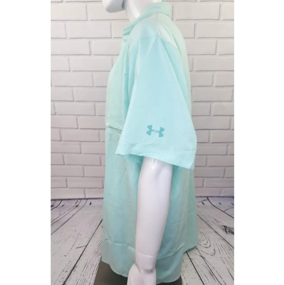 Under Armour Men's 3XL Tide Chaser 2.0 Fish Short Sleeve Aqua UPF 30+ Shirt - Picture 10 of 16